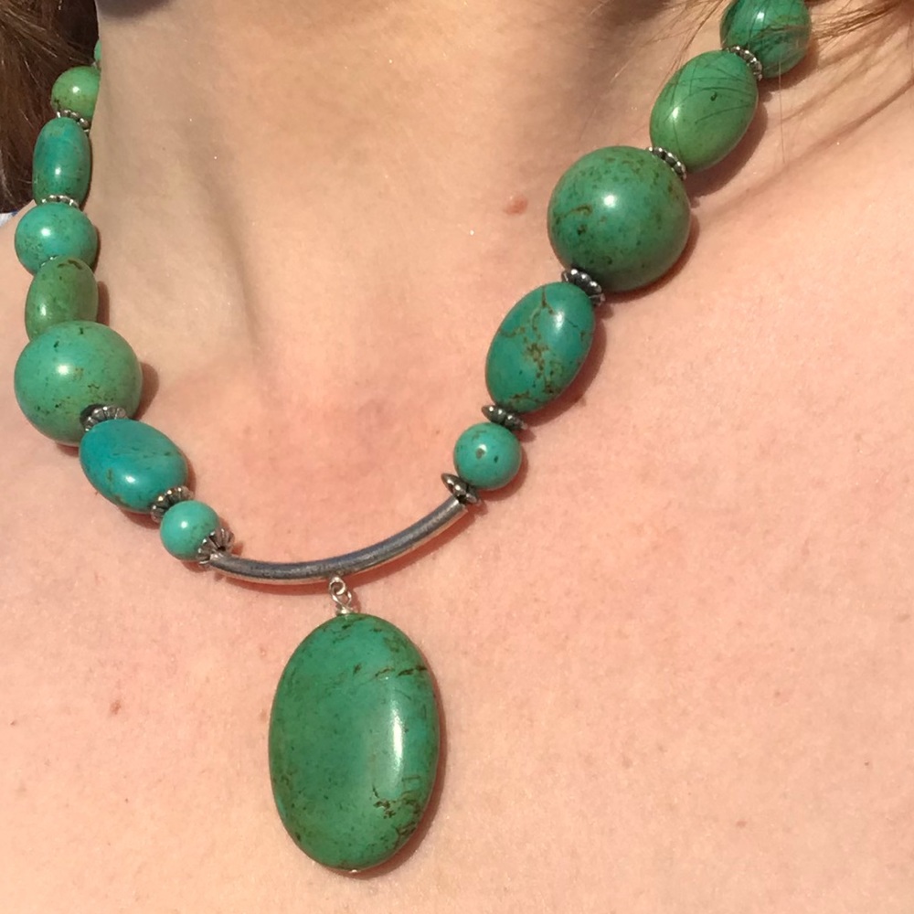 $69 rare Green turquoise & sterling